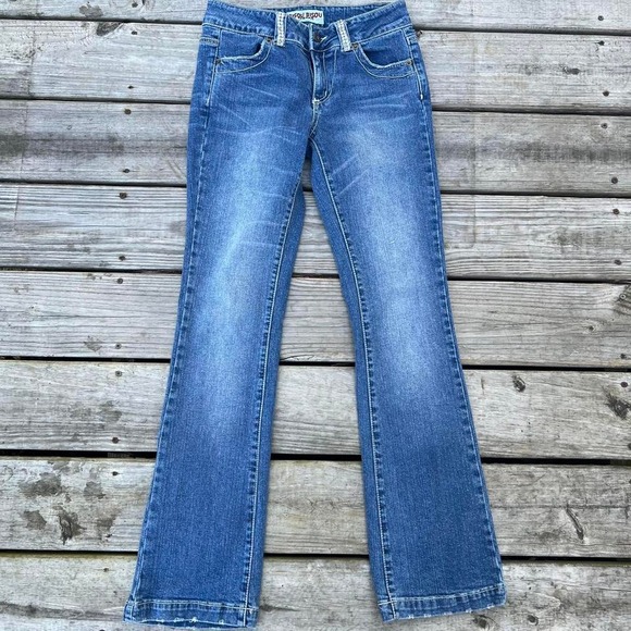 Y2K‎ Bisou Bisou Rhinestone Embellished Jeans - Picture 2 of 8